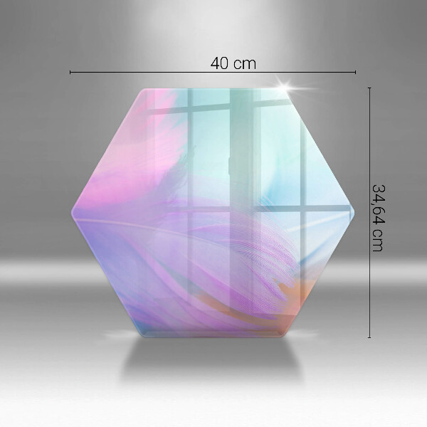 Glas Ceranfeldabdeckung Pastellfedern