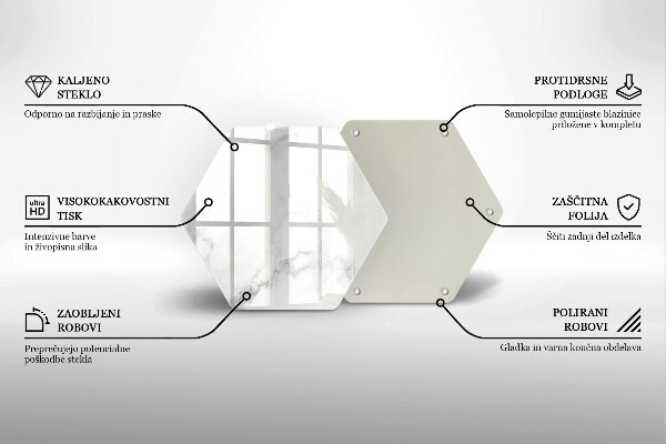 Glas Ceranfeldabdeckung Moderner Marmor