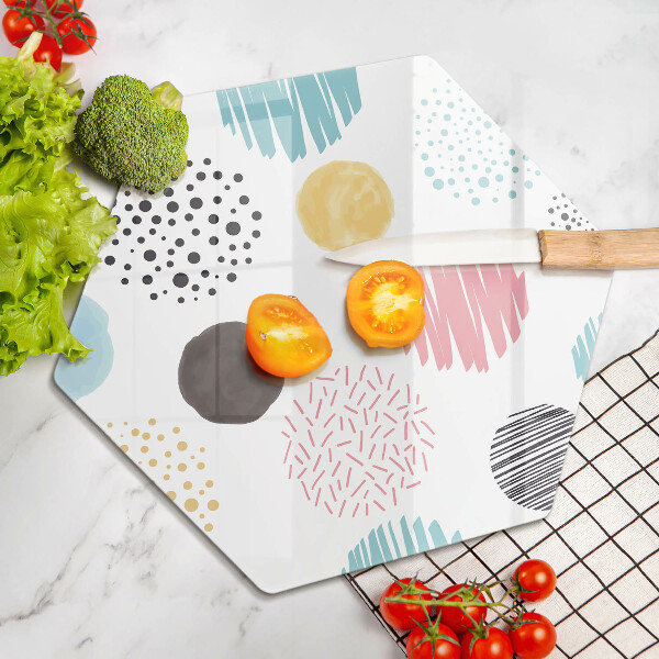 Glas Ceranfeldabdeckung Bemalte Formen