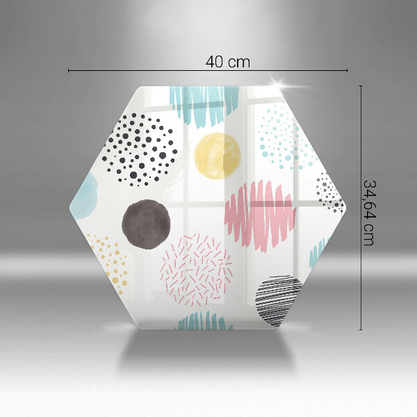 Glas Ceranfeldabdeckung Bemalte Formen