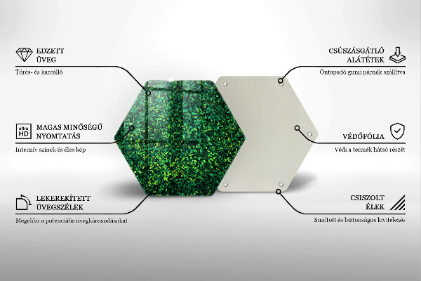 Glas Ceranfeldabdeckung Pflanze mit kleinen Blättern
