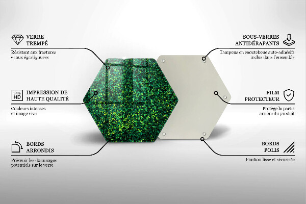 Glas Ceranfeldabdeckung Pflanze mit kleinen Blättern