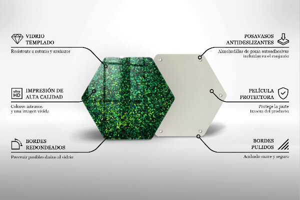 Glas Ceranfeldabdeckung Pflanze mit kleinen Blättern