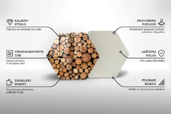 Glas Ceranfeldabdeckung Baumstämme