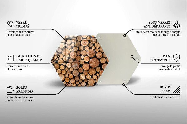 Glas Ceranfeldabdeckung Baumstämme