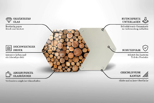 Glas Ceranfeldabdeckung Baumstämme