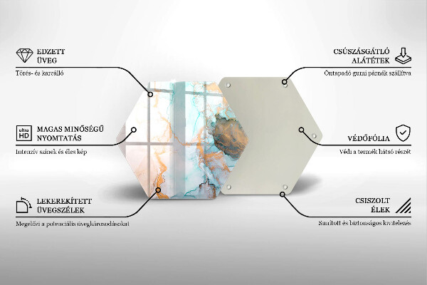 Glas Ceranfeldabdeckung Marmorabstraktion