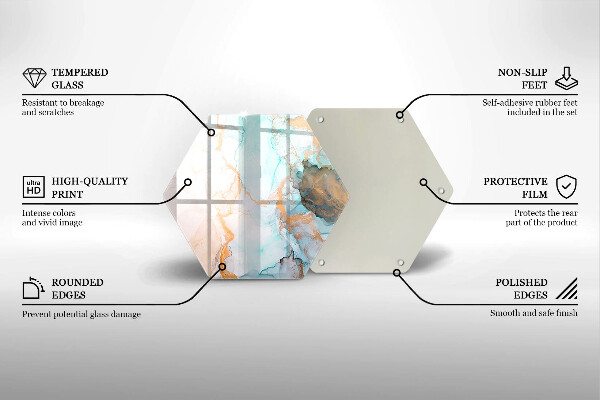 Glas Ceranfeldabdeckung Marmorabstraktion