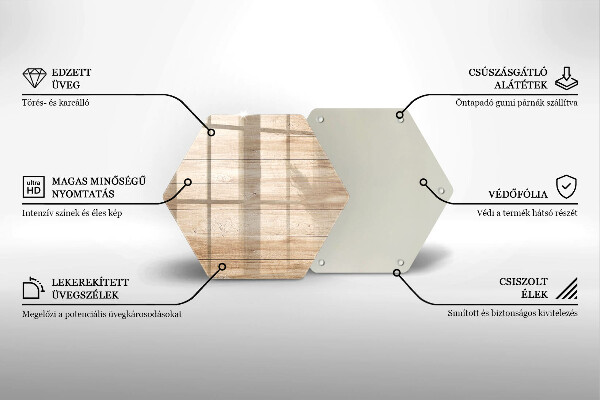 Glas Ceranfeldabdeckung Holzbretter