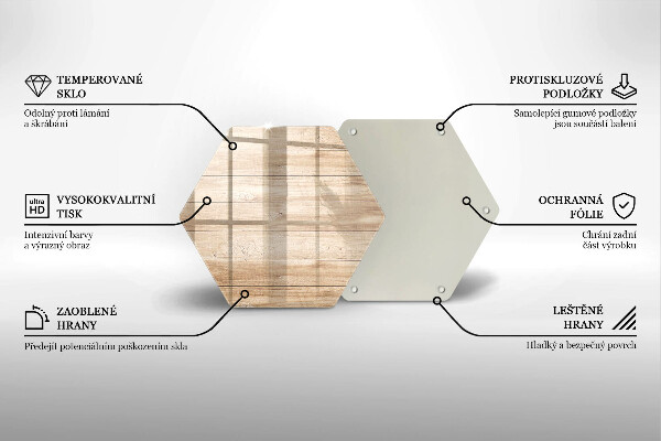 Glas Ceranfeldabdeckung Holzbretter