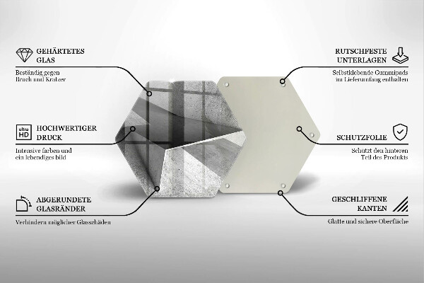 Glas Ceranfeldabdeckung Konkrete Abstraktion