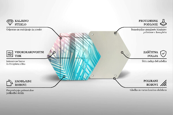 Glas Ceranfeldabdeckung Pastellblätter