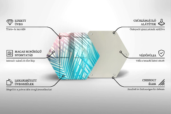 Glas Ceranfeldabdeckung Pastellblätter
