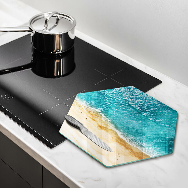 Glas Ceranfeldabdeckung Strandufer und Meer