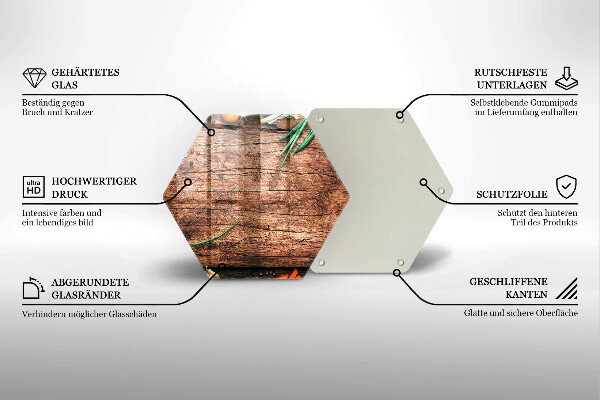 Glas Ceranfeldabdeckung Küchenbrett aus Holz