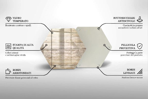 Glas Ceranfeldabdeckung Holzbretter