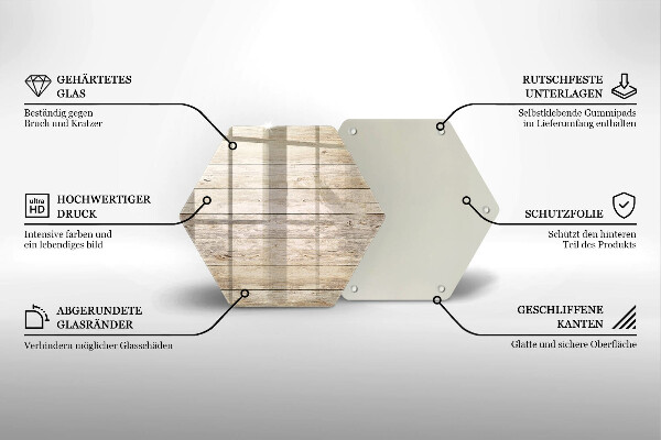 Glas Ceranfeldabdeckung Holzbretter