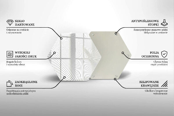 Glas Ceranfeldabdeckung Modernes Linienmuster