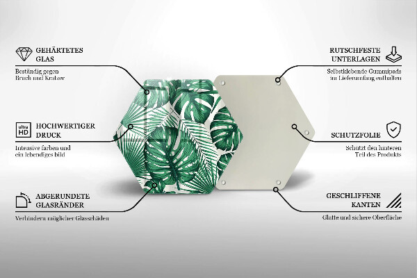 Glas Ceranfeldabdeckung Monstera geht