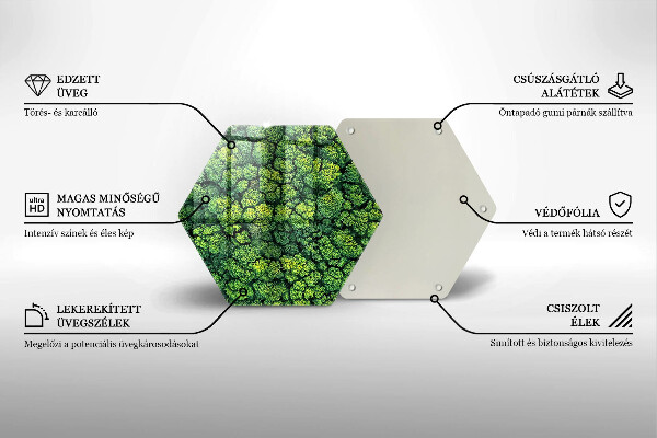 Glas Ceranfeldabdeckung Naturmoospflanze