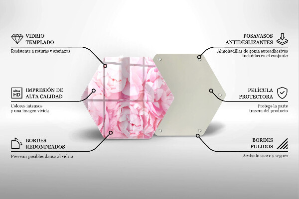 Glas Herdabdeckplatte Zarte Pfingstrosen