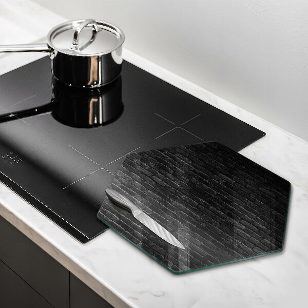 Glas Herdabdeckplatte Wand Backsteinmauer