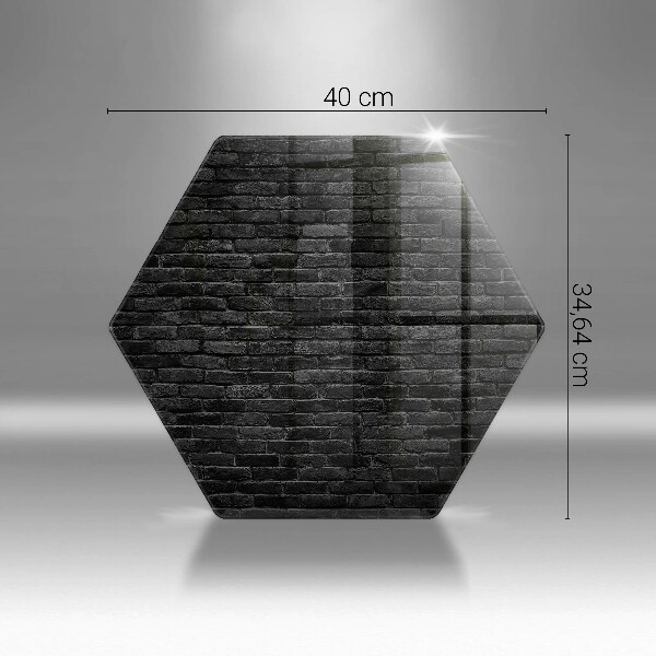 Glas Herdabdeckplatte Wand Backsteinmauer