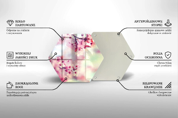 Glas Herdabdeckplatte Naturapfelblüten