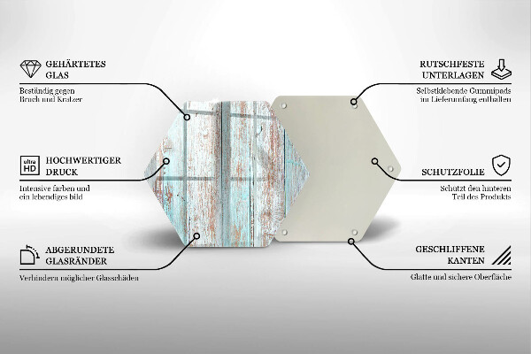 Glas Herdabdeckplatte Alte Vintage-Bretter
