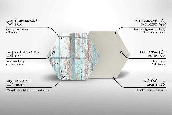 Glas Herdabdeckplatte Alte Vintage-Bretter