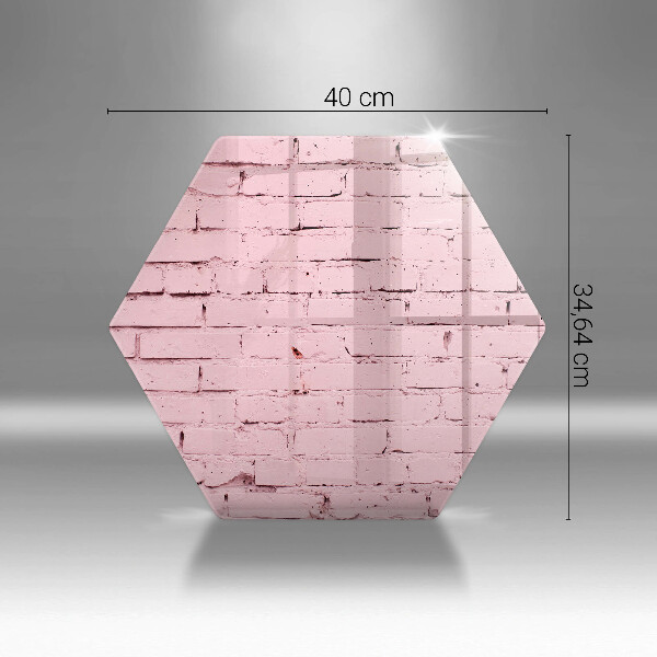 Glas Herdabdeckplatte Pastellfarbene Ziegelwand