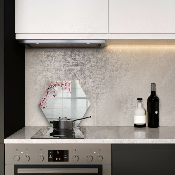 Glas Herdabdeckplatte Blumen auf den Brettern