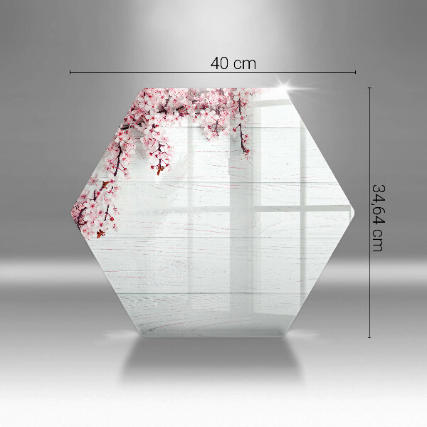 Glas Herdabdeckplatte Blumen auf den Brettern