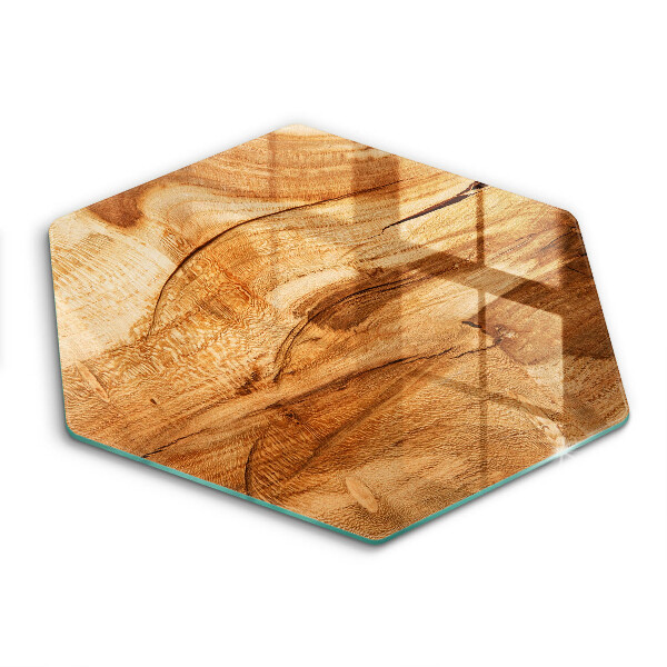 Glas Herdabdeckplatte Holzbrettstruktur