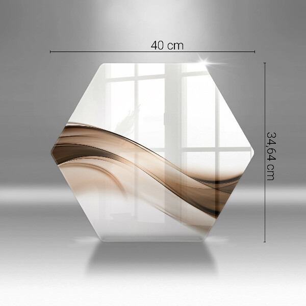 Glas Herdabdeckplatte Abstrakte braune Linien
