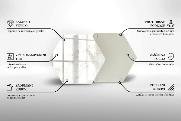 Glas Herdabdeckplatte Dekorativer Marmorstein