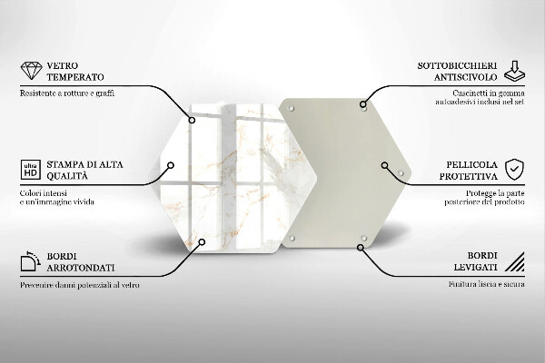 Glas Herdabdeckplatte Dekorativer Marmorstein