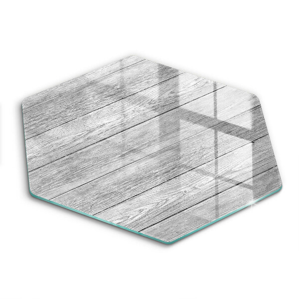 Glas Herdabdeckplatte Alte Holzbretter