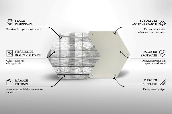Glas Herdabdeckplatte Alte Holzbretter