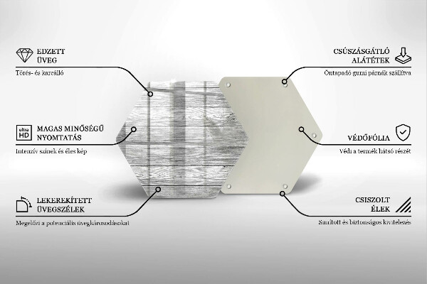 Glas Herdabdeckplatte Alte Holzbretter