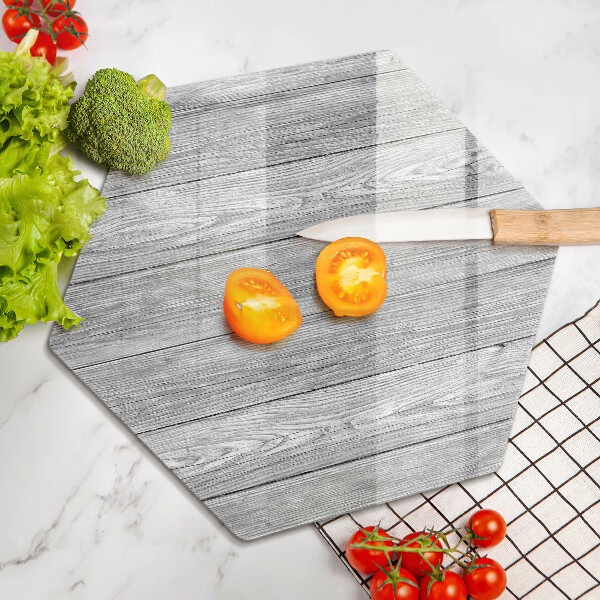 Glas Herdabdeckplatte Alte Holzbretter