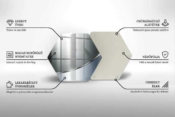 Glas Herdabdeckplatte Abstraktionsmuster aus Metall