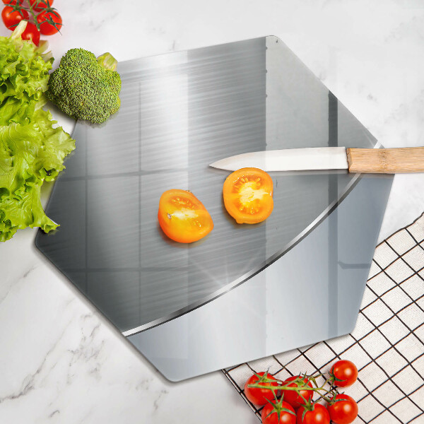 Glas Herdabdeckplatte Abstraktionsmuster aus Metall