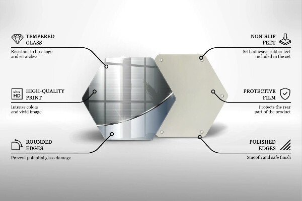 Glas Herdabdeckplatte Abstraktionsmuster aus Metall