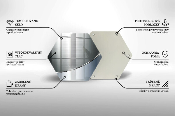 Glas Herdabdeckplatte Abstraktionsmuster aus Metall