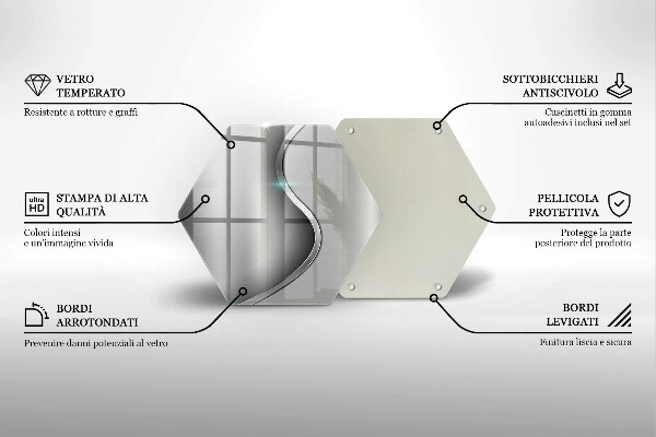 Glas Ceranfeldabdeckung Abstraktes silbernes Metall
