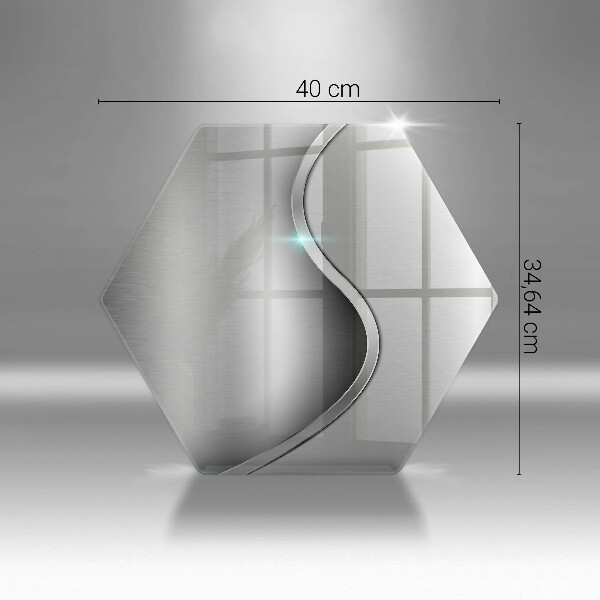 Glas Ceranfeldabdeckung Abstraktes silbernes Metall