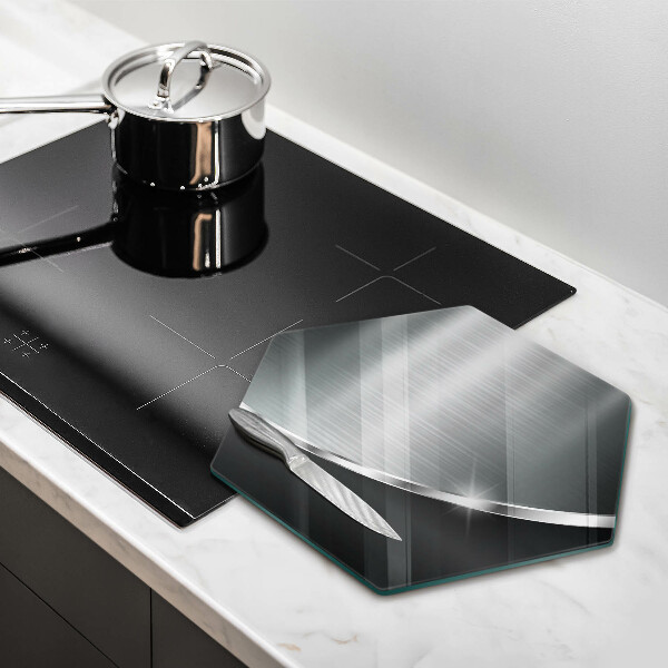 Glas Ceranfeldabdeckung Abstraktion mit Metall