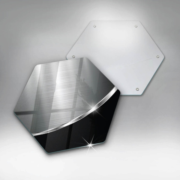 Glas Ceranfeldabdeckung Abstraktion mit Metall