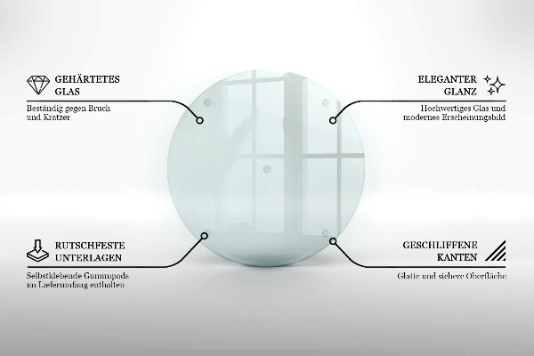 Glas Ceranfeldabdeckung Spritzschutz 40 cm